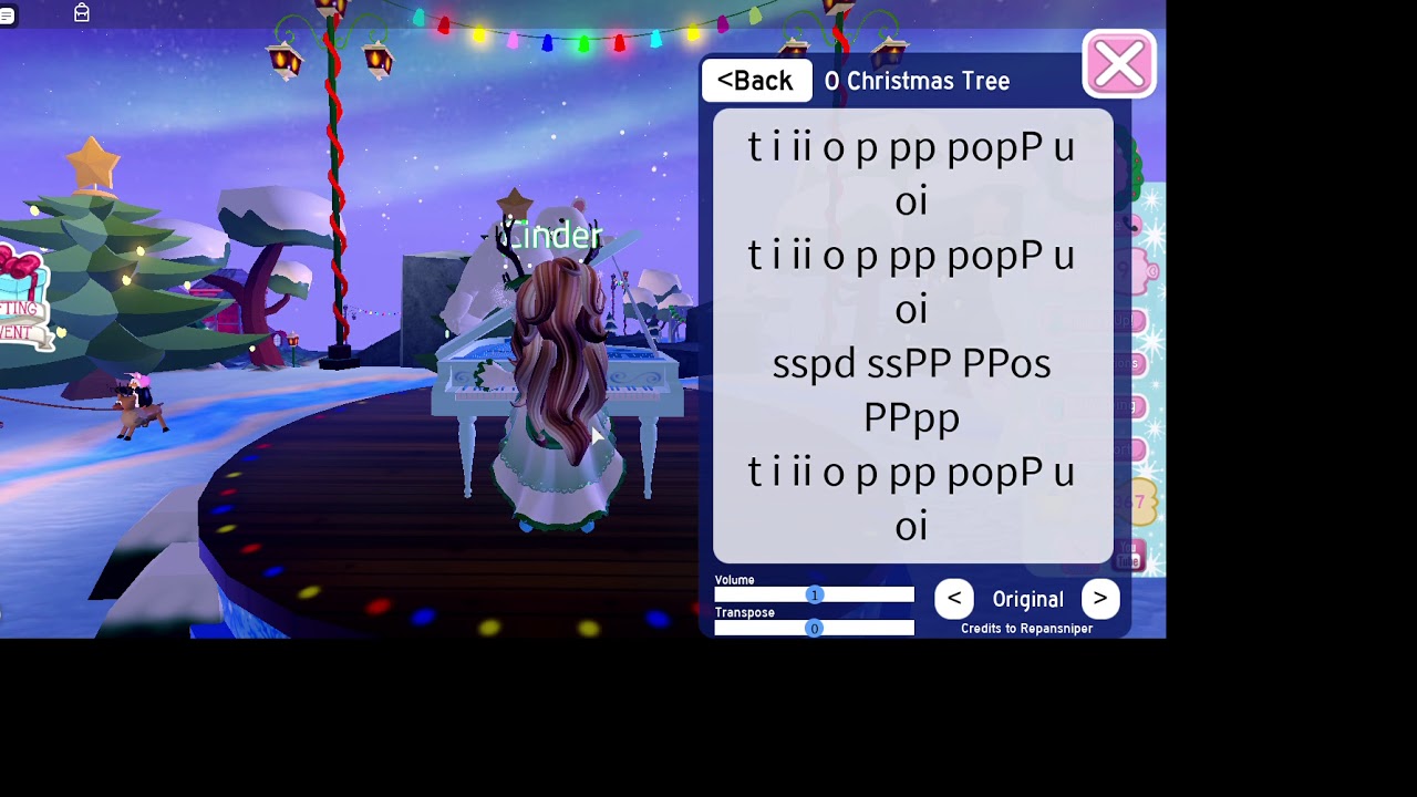 O Christmas Tree On Roblox Piano In Royale High Youtube - roblox piano sheets oh christmas tree