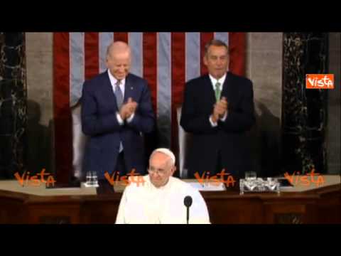 PAPA FRANCESCO, STANDING OVATION DEL CONGRESSO AMERICANO - PAPA FRANCESCO, STANDING OVATION DEL CONGRESSO AMERICANO