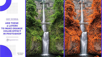 1-Minute Photoshop | Add These 2 Layers to Make Orange Color Effect in Photoshop