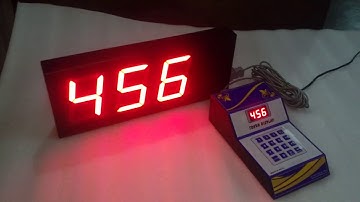 Voice Token Display  For Bank, Hospital, Clinic ( Character size 4 Inch With Ding-Dong Bell Sound