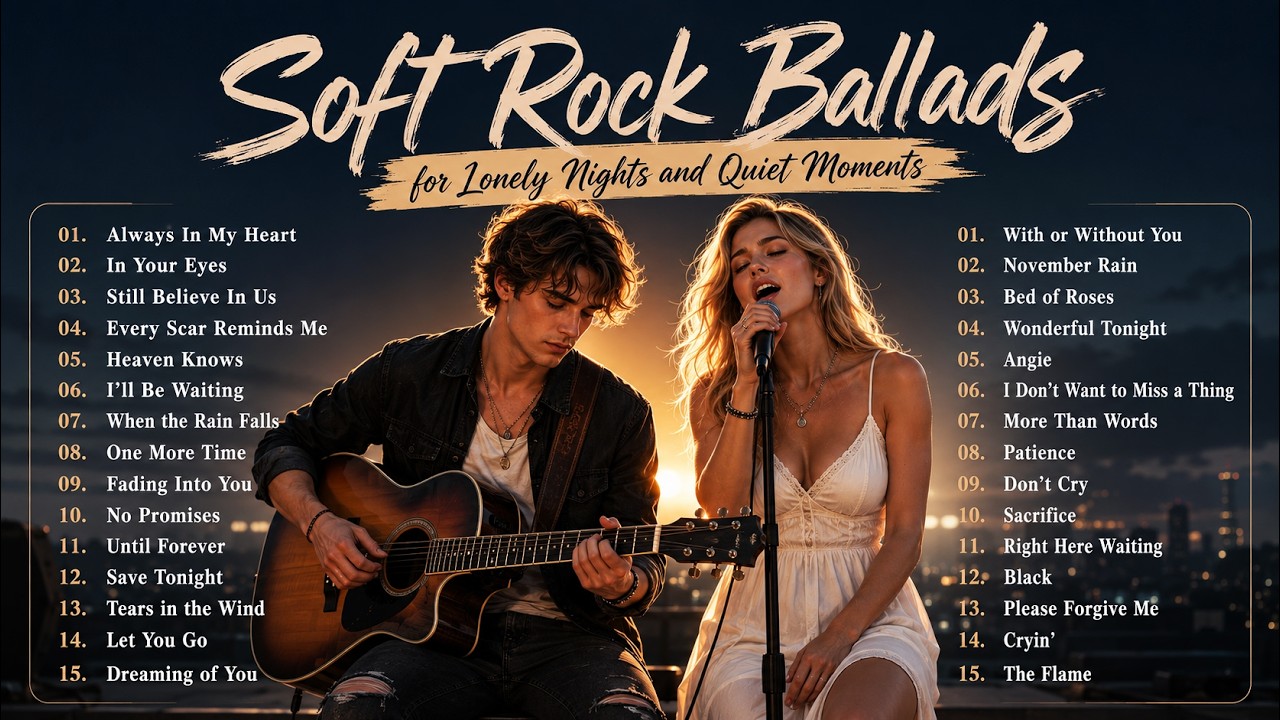 Soft Rock Ballads for Lonely Nights and Quiet Moments | Aura Rock ...