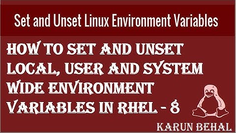 How to Set and Unset Local, User and System wide Envirnoment Variable in RHEL-8[Hindi]By Karun Behal