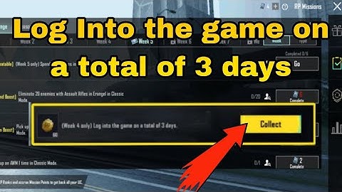 Log Into the game on a total of 3 days