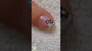 Easy Nail Art Design At Home | Blue Flower Nails | #naildesign