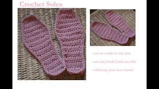 How to Crochet Wool Soles | Keep Your Feet Warm