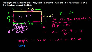 How to find Length & Breath of a Rectangle Given in Ratios - Perimeter Word Problems  10