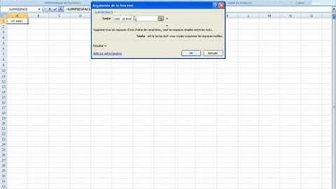 Supprimer les espaces superflus présents dans une cellule d