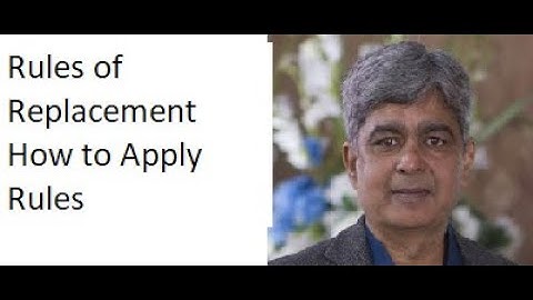 Rules of Replacement Basic Application