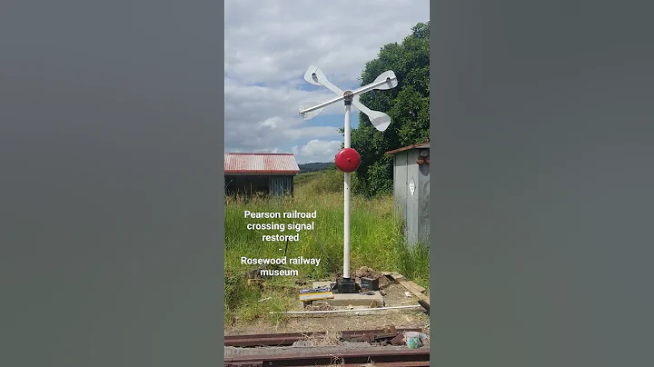 Pearson railroad crossing signal restored