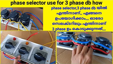 phase selector switch connection #i love god#3 phase select absence of 1 0r 2 phase#electric