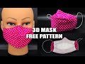 3d Face Mask With Filter Pocket and Nose Wire // FREE PATTERN S M L XL