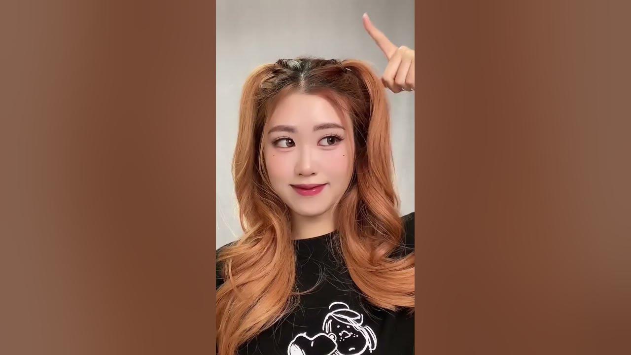 Корейская прическа на длинные волосы #kpop #Корея #корейскиепрически ...