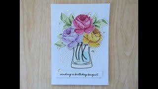 Vase of Roses Card