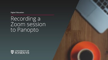 Recording a Zoom session to Panopto