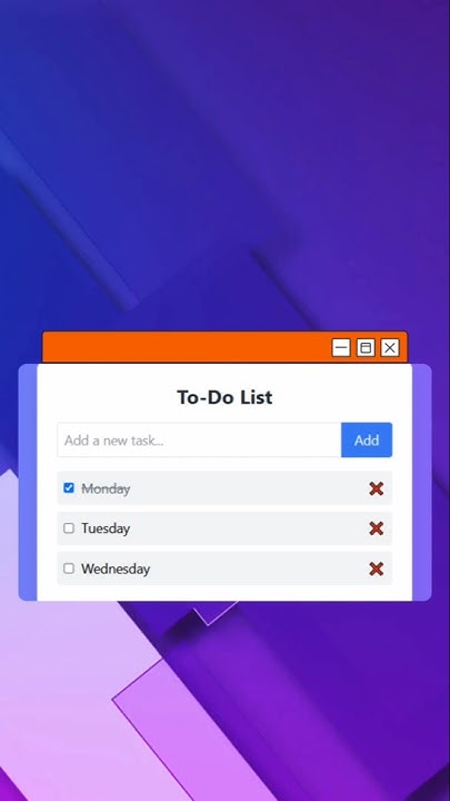 How To Create To-Do List App Using HTML CSS And JavaScript #todolist # ...