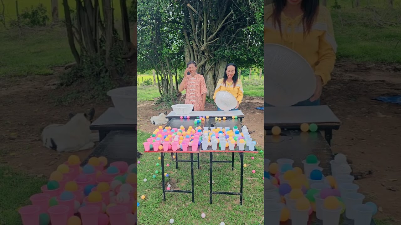 เกมโยนปิงปองใส่แก้ว #ยายแปยายเลี่ยน 