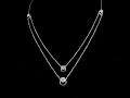 Lab-Grown Round Diamond Dual Layer Circle Pendant Necklace