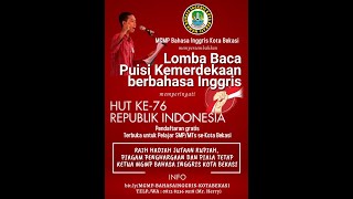 Lomba Puisi I Gusti Agung Aurellia Smp Ananda Bahasa Inggris Kota Bekasi