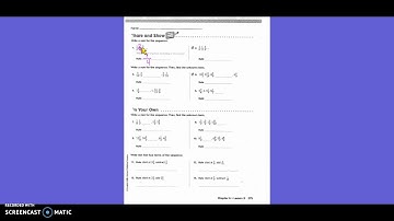 Lesson 6.8: Patterns with Fractions (5th Grade)