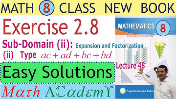 Math 8 class exercise 2.8 | Class 8 ✅ maths solutions | 8th class math guide ex 2.8