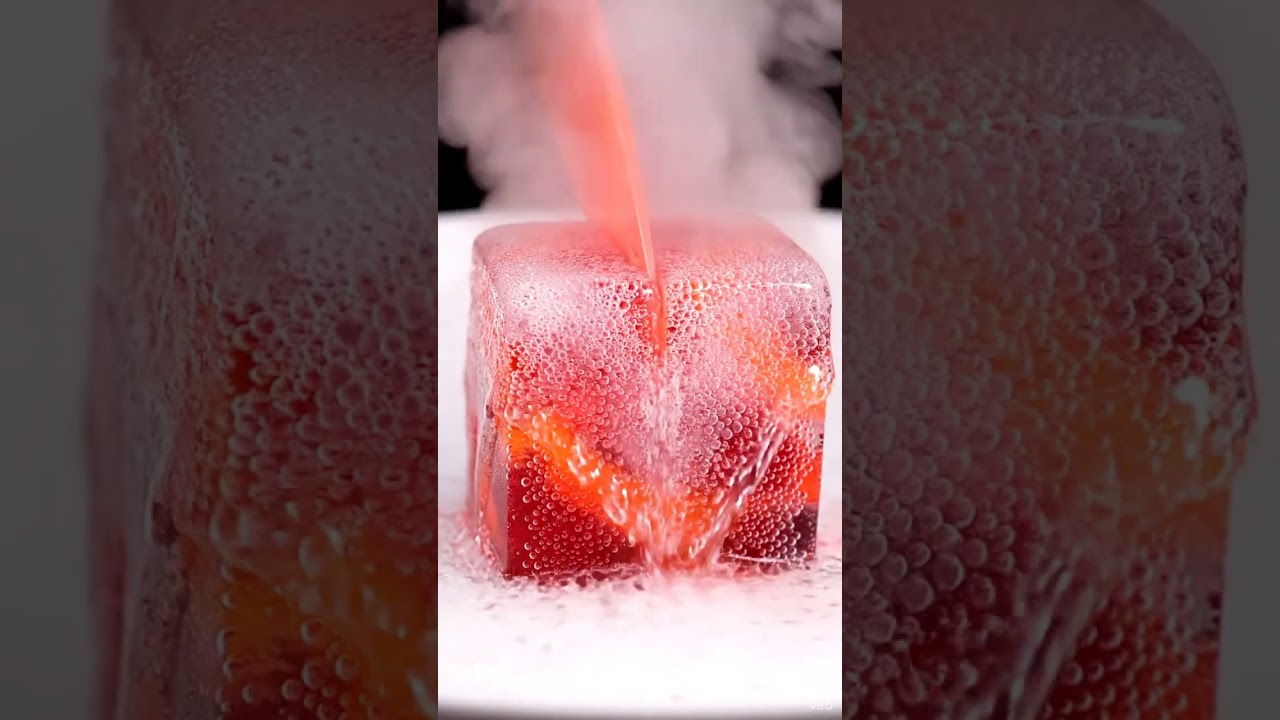 Insanely Satisfying Frozen Soda Slice ASMR (Hot Knife vs Ice)