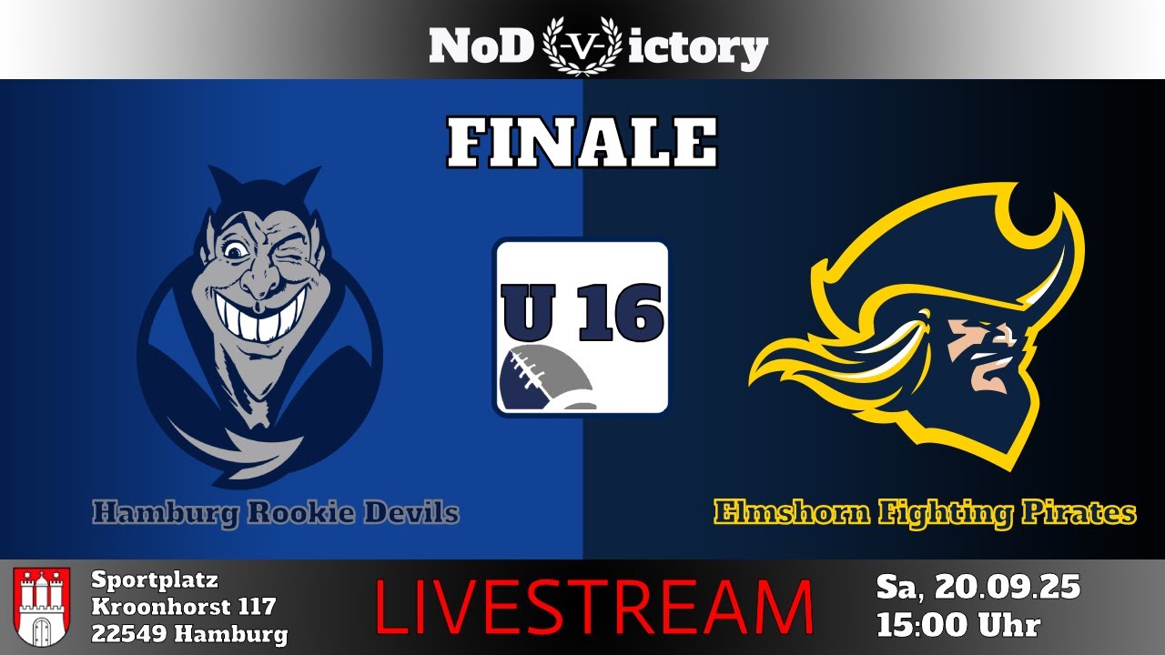 Wing Elmshorn 🏈U16 | Hamburg Rookie Devils VS Elmshorn Fighting Pirates | 20.09.25 ...