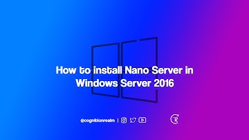 How to install nano server in windows server 2016