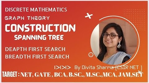 DFS BFS|construction|SPANNING TREE #graphtheory #discretemathematics #divita #engineeringmatematics