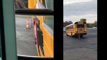 School bus Reverse serpentine CDL skills, RE 84 psgr transit