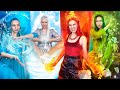 Fire Girl, Water Girl, Air Girl and Earth Girl  / Four Elements in Real Life