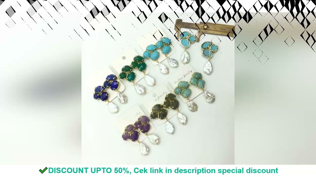 WT-MPE168 Texture Elegant Design Gemstone&Freshwater Preal Design Lapics Turquoise Stone Mid-length