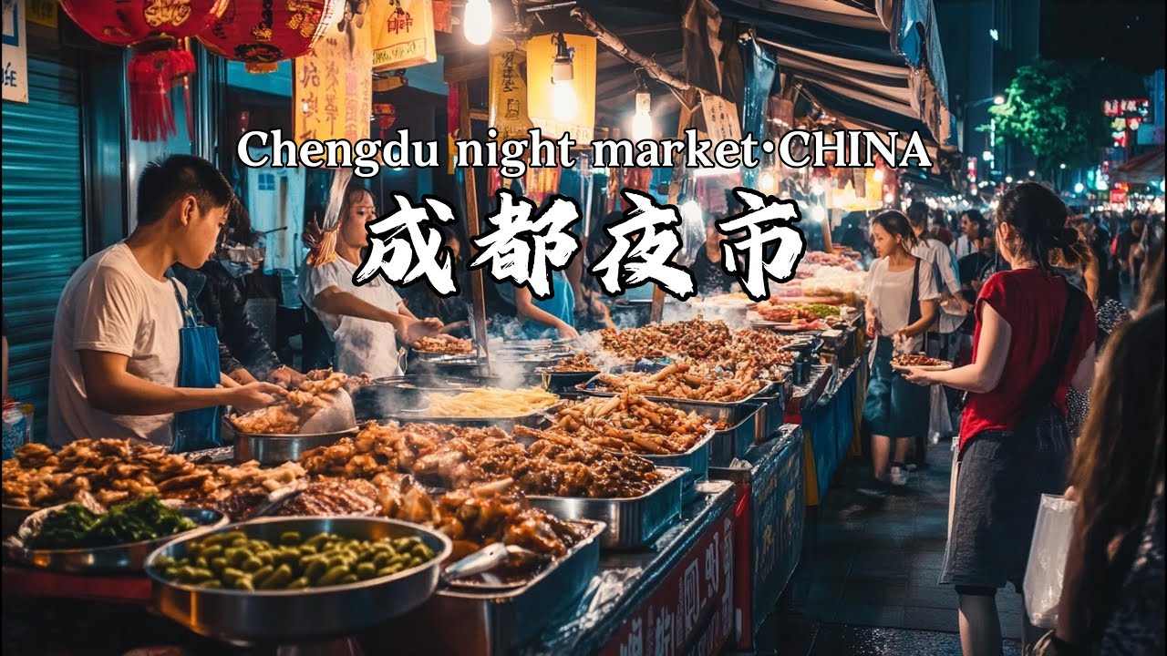 成都夜市，超大的犀浦夜市，美食/水果/宠物/文玩众多，成都街头美食，Chengdu night market·CHINA