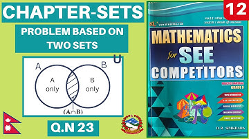 PROBLEM BASED ON TWO SETS-12 ||READMORE CMATHS QUESTIONS SOLUTIONS|| CMATHS ACADEMY