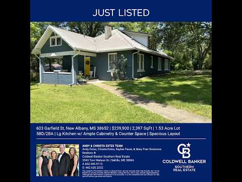 603 Garfield St., New Albany, MS home video tour