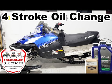 How to change your Polaris 4 Stroke Snowmobile Engine Oil, step by step