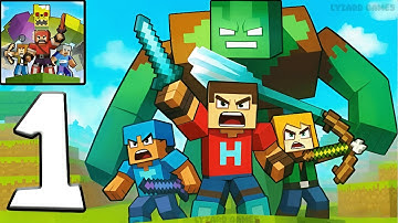 Craftsman War Mob Battle Gameplay Walkthrough Part 1 | Build and Fight! (Android & iOS)