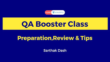 QA Booster |6| Crash Course & Concepts | Quantitative Aptitude for CAT 2021 Unacademy | Sarthak Dash
