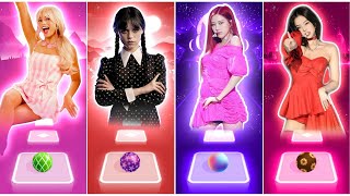 Aqua Barbie Girl VS Wednesday Bloody Mary VS DDU DU DDU DU VSJennie Solo - Tiles Hop