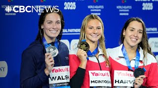 Summer McIntosh wins gold at the World Aquatics Championships in Singapore