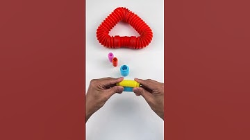 Creating and Relax Red POP-ASMR #diy #satisfyingvideos #relaxing #creative #oddasmr #poptubesounds