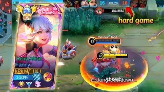 HARD GAMEPLAY!! GENDONG 4 BOT SAMA TOP GLOBAL FANNY 🔥 (MOBILE LEGENDS)