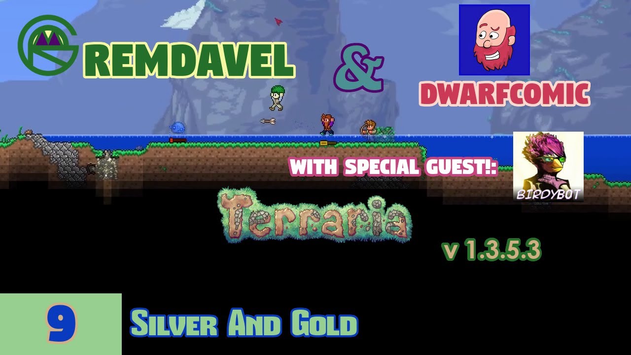 Terraria -- Episode 9: Silver And Gold -- Co-op with DwarfComic!