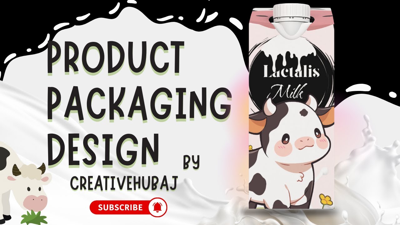 Product Packaging Design  | Milk  Dairy |Canva Tutorial 