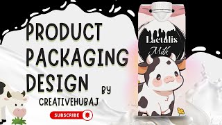 Product Packaging Design  | Milk  Dairy |Canva Tutorial #pacdora  #canva #tutorial #graphicdesign