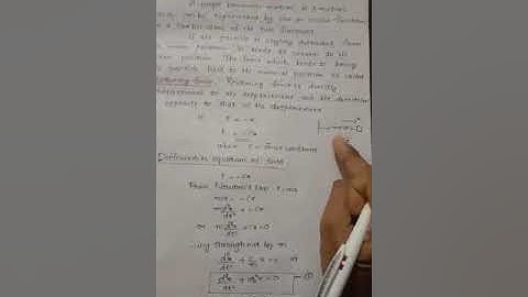 ENGINEERING PHYSICS - MODULE1-OSCILLATION- PART2 - DIFFERENTIAL EQUATION OF SHM