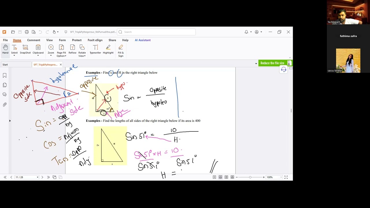SFT Trigonometry (Calculations - Day 01)