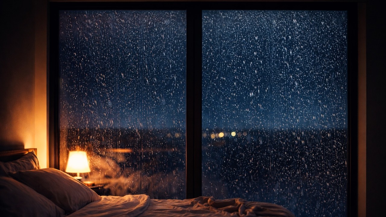 Rain Sounds for Sleep 10 Hours | Cozy Bedroom Rain on Window at Night 🌧