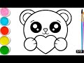 Bolalar uchun oson rasm chizish | Draw a teddy-bear for kids | Рисование медвежонок для детей