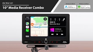 DCPA101  Dual 10.1″ AV Media Receiver with Apple CarPlay, Android Auto and Camera Combo