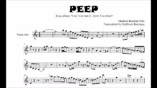 Michael Brecker Solo on "Peep" chords